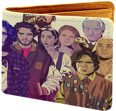 

IDEOL Men Multicolor Canvas Wallet(5 Card Slots), Multi color