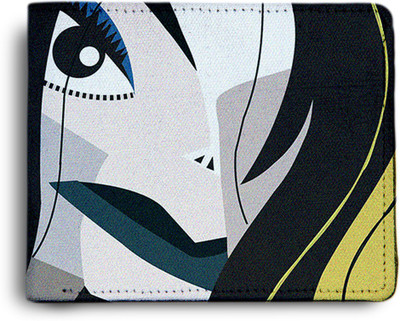 

Azaadcollection Men Black Canvas Wallet(6 Card Slots), Multicolor