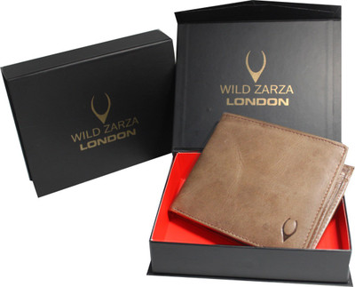 

WILD ZARZA LONDON Men Brown Genuine Leather Wallet(11 Card Slots)