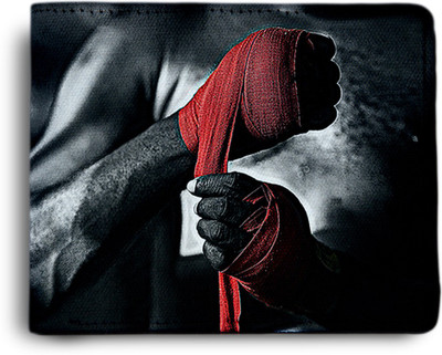 

Fannzila Men Black Canvas Wallet(6 Card Slots), Multicolor