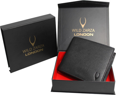

WILD ZARZA LONDON Men Black Genuine Leather Wallet(11 Card Slots)