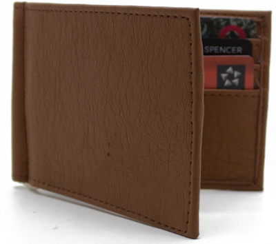 

Nietz Men Tan Artificial Leather Money Clip(6 Card Slots)