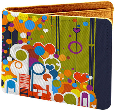 

IDEOL Men Multicolor Canvas Wallet(5 Card Slots), Multi color