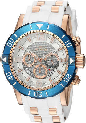 

Invicta Silver 3720 Invicta Men's 'Pro Diver' Quartz Stainless Steel and Polyurethane Diving Watch, Color:Two Tone (Model: 23710) Watch - For Men