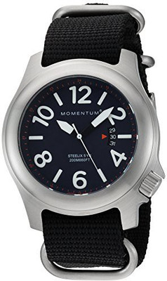 

Momentum Black24768 Momentum Men's 'Steelix' Quartz Stainless Steel and Nylon Casual Watch, Color:Black (Model: 1M-SP74U7B) Watch - For Men