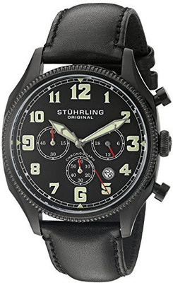

Stuhrling Original black20700 Stuhrling Original Men's 584.02 Monaco Analog Display Quartz Black Watch Watch - For Men