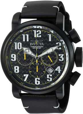 

Invicta Grey23898 Invicta Men's 'Aviator' Quartz Stainless Steel and Leather Casual Watch, Color:Black (Model: 22266) Watch - For Men