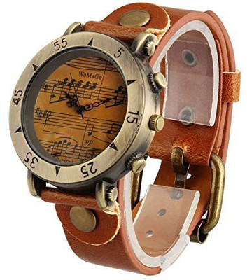 

ShoppeWatch brown21768 ShoppeWatch Mens Watch Brown Dial Music Notes Symbols Leather Band Reloj Hombre SW568-1LTBR Watch - For Men