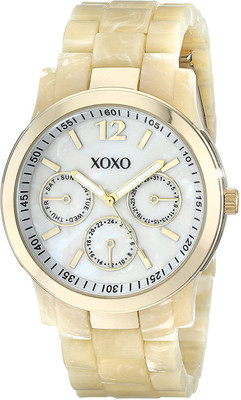 

XOXO White7593 XOXO Women's XO5512 Horn Color Bracelet with Gold Case Watch Watch - For Women