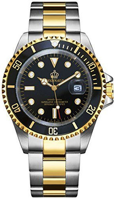 

PASOY Black23205 PASOY Men's Military Watch Rotatable Bezel Luminous Dial Gold Stainless Steel Quartz Waterproof Watches Watch - For Men