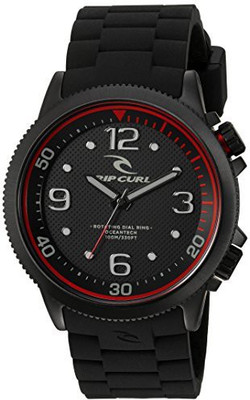

Rip Curl Black3681 Rip Curl 'DVR' Quartz Stainless Steel and Silicone Sport Watch, Color:Black (Model: A2964-MID) Watch - For Men