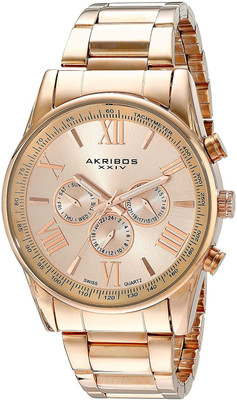 

Akribos XXIV rose gold14862 Akribos XXIV Men's AK736RG Multifunction Swiss Quartz Movement Watch with Rose Gold Dial and Stainless Steel Bracelet Watch - For Men