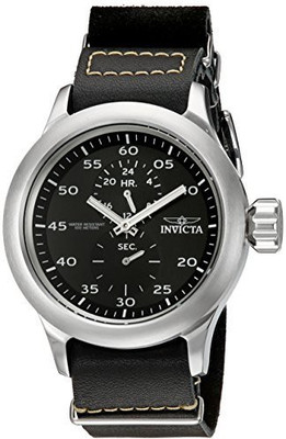 

Invicta Black17766 Invicta Men's 19494 Russian Diver Stainless Steel Watch with Black Leather Band Watch - For Men