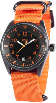 

SHARK ARMY Black18642 Shark Army Men's SAW108 Analog Quartz Date Display Military Nylon Band Wrist Watch Watch - For Men