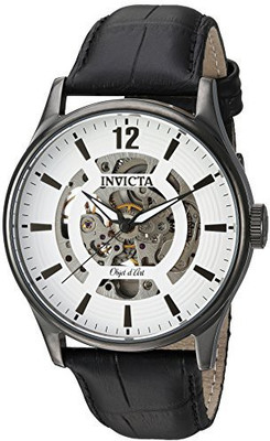 

Invicta White24564 Invicta Men's 'Objet D Art' Automatic Stainless Steel and Leather Casual Watch, Color:Black (Model: 22597) Watch - For Women