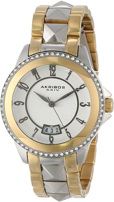 

Akribos XXIV silver10827 Akribos XXIV Women's AK654TTG "Impeccable" Two-Tone Stainless Steel Bracelet Watch Watch - For Men