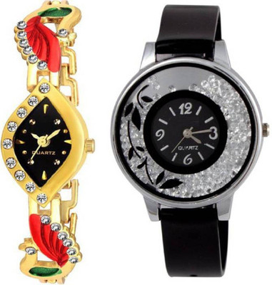 

HN Enterprise Combo2-189-BLACK-MOR-GOLD2804 Watch - For Women