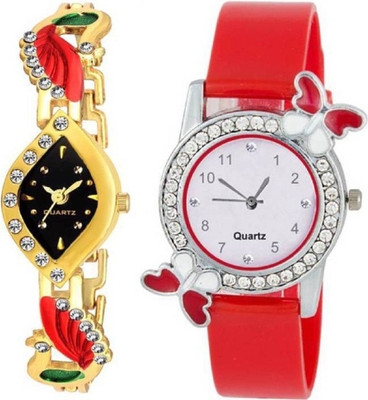 

HN Enterprise Combo2-BF-RED-MOR-GOLD2804 Watch - For Women