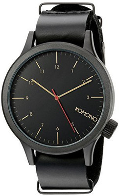 

Komono Black 8703 KOMONO Unisex KOM-W1900 Magnus Analog Display Japanese Quartz Black Watch Watch - For Men