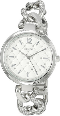 

Geneva Silver18966 Geneva FMDG011 16mm Alloy Silver Watch Bracelet Watch - For Women