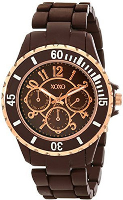 

XOXO Brown8397 XOXO Women's XO5576 Brown Rubber Coated Bracelet Watch Watch - For Men