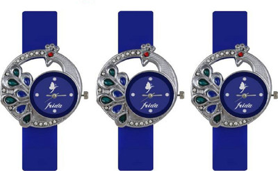 

Miss Perfect Blue Peacock 3 pcs for women Watch - For Girls