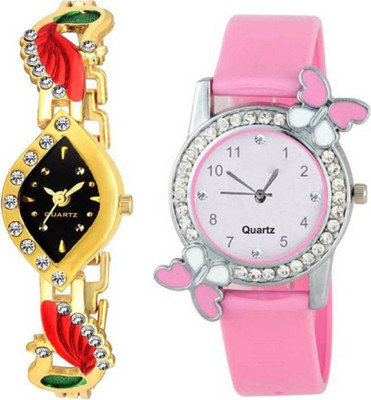 

HN Enterprise Combo2-BF-PINK-MOR-GOLD2804 Watch - For Women