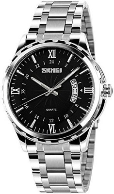 

Fanmis Black17679 Fanmis Luminous Black Dial Silver Stainless Steel Bracelet Analog Quartz Watch Watch - For Men