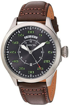 

Invicta Grey25320 Invicta Men's 'Aviator' Quartz Stainless Steel and Leather Casual Watch, Color:Brown (Model: 22973) Watch - For Men
