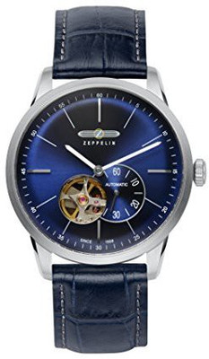 

Zeppelin Blue14619 Zeppelin Flatline 7364-3 Automatic - Open Heart (Balance) Watch Watch - For Men