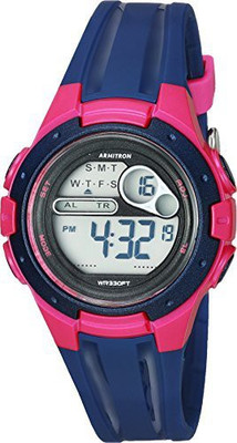 

Armitron Sport Grey 756 Armitron Sport Women's 45/7079NVY Pink Accented Digital Chronograph Navy Blue Resin Strap Watch Watch - For Women