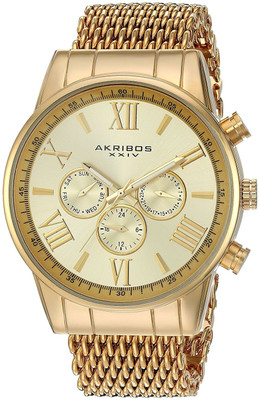 

Akribos XXIV gold22506 Akribos XXIV Men's AK919YG Analog Swiss Quartz Gold Watch Watch - For Men
