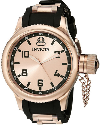 

Invicta Pink2532 Invicta Men's 1439 Russian Diver Rose Dial Black Rubber Watch Watch - For Men