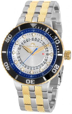 

Porsamo Bleu Silver12831 Porsamo Bleu Sebastian Stainless Steel Silver Tone, Gold Tone, Black & Blue Men's Watch 462CSES Watch - For Men