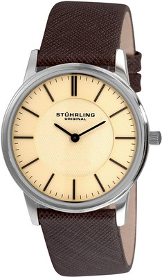 

Stuhrling Original gold4812 Stuhrling Original Men's 238.321K43 Ascot Newberry Analog Swiss Quartz Brown Leather Watch Watch - For Men
