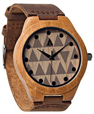 

treehut Brown 15567 Treehut Men's Wooden Bamboo Watch with Genuine Leather Strap Quartz Analog wi... Watch - For Men