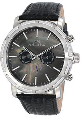 

Porsamo Bleu Black12804 Porsamo Bleu NYC Genuine Leather Silver Tone & Black Men's Watch 051ANYL Watch - For Men