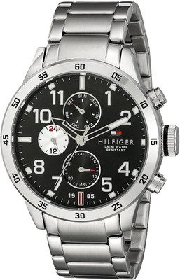 

Tommy Hilfiger Black 16170 Tommy Hilfiger Men's 1791141 Cool Sport Analog Display Quartz Silver Watch Watch - For Men