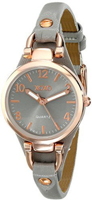 

XOXO Grey 15435 XOXO Women's XO3400 Round Gray Watch with Narrow Faux-Leather Band Watch - For Women