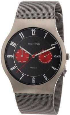 

Bering Black 7209 BERING Time 11939-079 Mens Titanium Collection Watch with Mesh Band and scratch resistant sapphire crystal. Designed in Denmark. Watch - For Men