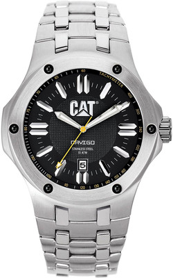 

CAT Black 5976 CAT WATCHES Men's A114111124 Navigo Date Black and Yellow Analog Dial Stainless Steel Bracelet Watch Watch - For Men