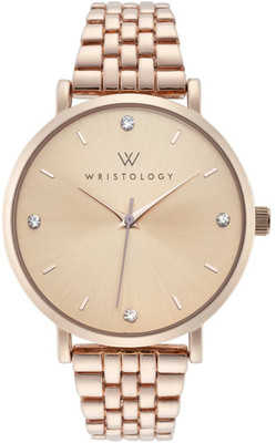 

Wristology rose gold24972 WRISTOLOGY Olivia Womens Crystal Boyfriend Watch Beige Rose Gold Changeable Strap Band Watch - For Boys & Girls
