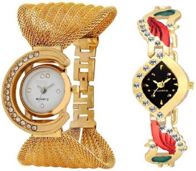 

HN Enterprise JM2504 GOLD ANLOGUE COMBO Watch - For Women