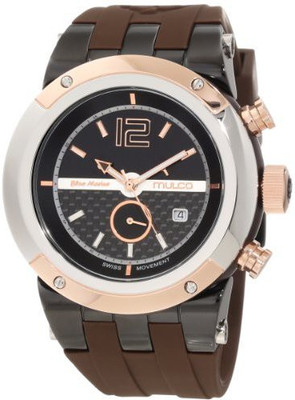 

MULCO Black 7125 Mulco Unisex MW5-1621-035 Blue Marine Glass Chronograph Swiss Movement Watch Watch - For Men & Women