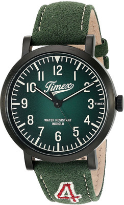 

Timex green21312 Timex Unisex TW2P83300 Originals University Green Leather Strap Watch Watch - For Men