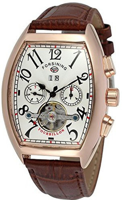 

FORSINING Silver23142 Forsining Men's Automatic Self-winding Tourbillon Calendar Brand Learher Strap Collectiton Watch FSG9409M3R4 Watch - For Men