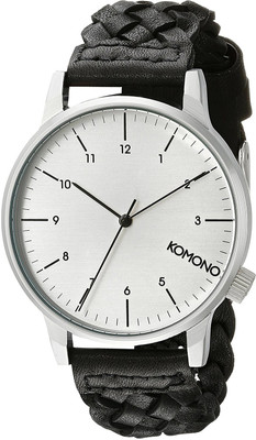 

Komono Silver11004 KOMONO Unisex KOM-W2032 Winston Woven Series Analog Display Japanese Quartz Black Watch Watch - For Men & Women
