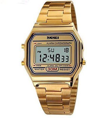 

Skmei gold22563 SKMEI 1123 30M Waterproof LED Japanese-quartz Stainless Steel Movement For Men And Women Watches Watch - For Men