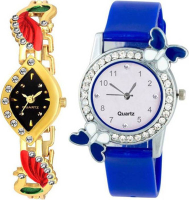 HN Enterprise Combo2-BF-BLUE-MOR-GOLD2804 Watch - For Women