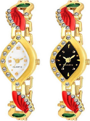 

HN Enterprise Combo2-MOR-GOLD-BLACK-WHITE2804 Watch - For Women